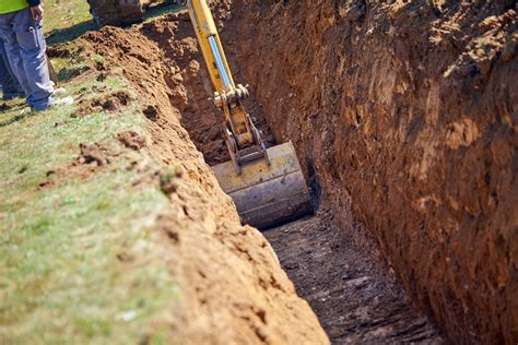 digging through an open trench